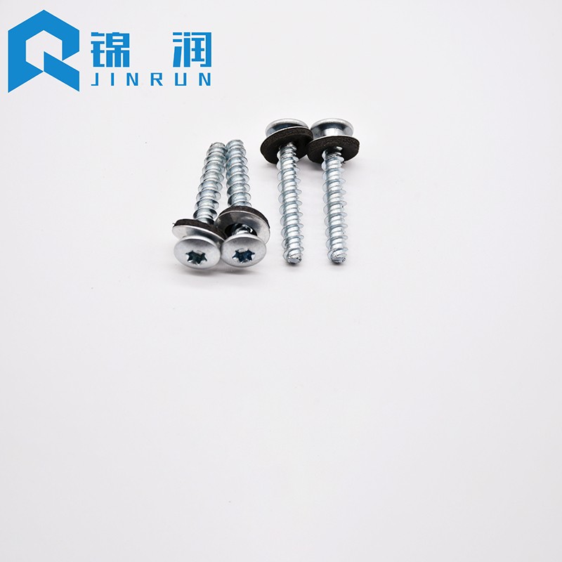 Torx Pan Head Vít gỗ Chủ đề cao thấp với máy giặt EPDM